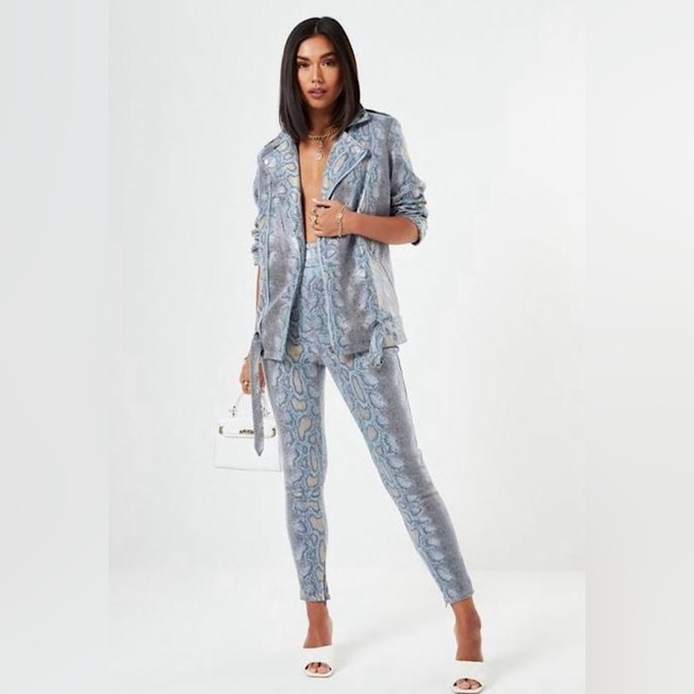Missguided Snake Print Leggings